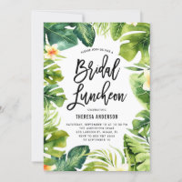 Tropische Vegetation und Plumeria Bridal Luncheon