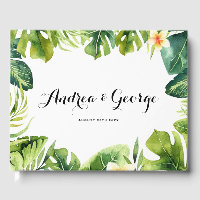 Tropische Vegetation und Plumeria Rahmen Wedding I