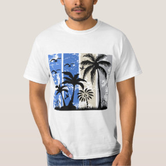 Tropische Vibes in Streifen T-Shirt