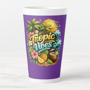 Tropische Vibes Tropisches Paradies Design Milchtasse