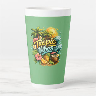 Tropische Vibes Tropisches Paradies Design Milchtasse