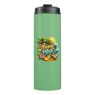 Tropische Vibes Tropisches Paradies Design Thermosbecher