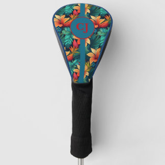 Tropische Vibes Türkis Blau Grün Golfkopfabdeckung Golf Headcover