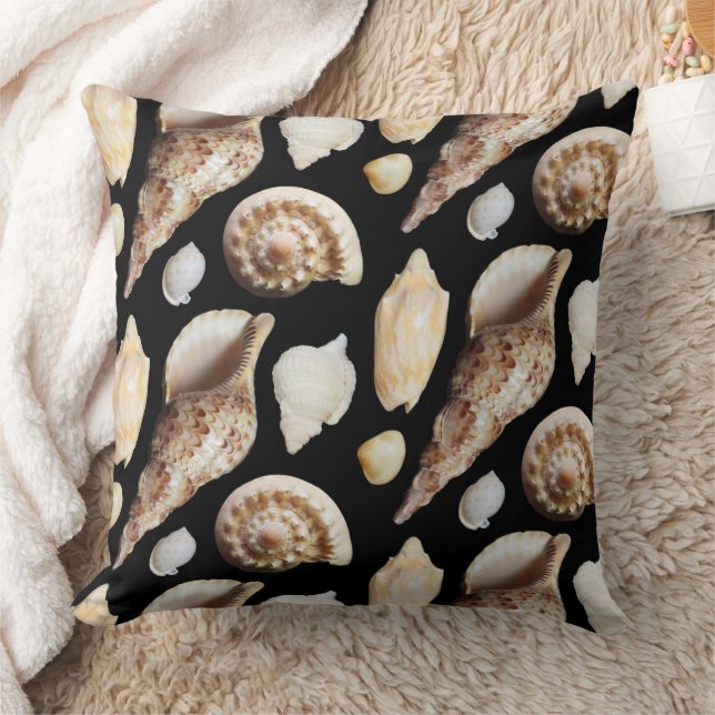 Tropische Vintage Muscheln Südostasiens Kissen (Decke)