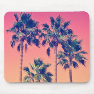 Tropische Vintage Palmen Mousepad