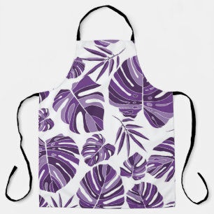 Tropische violette Monstera-Blätter nahtloses Must Schürze