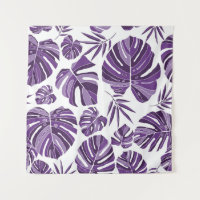 Tropische violette Monstera-Blätter nahtloses Must