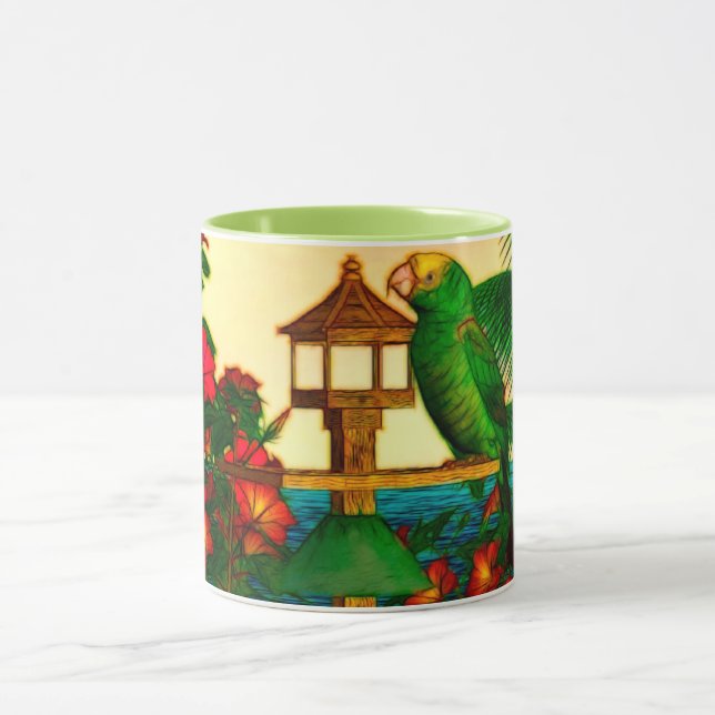 Tropische Vögel 1 "Papageien" Tasse (Zentrum)