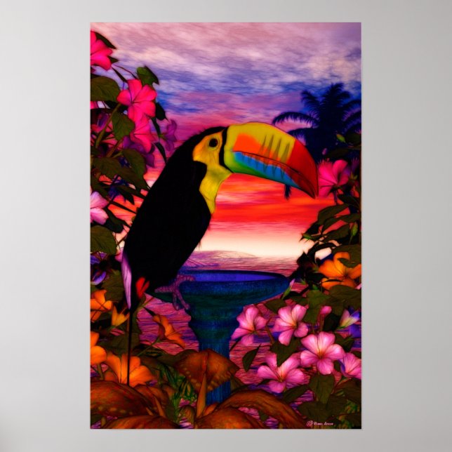 Tropische Vögel 2 "Toucans" Art Poster (Vorne)