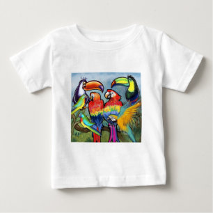 Tropische Vögel Baby T-shirt