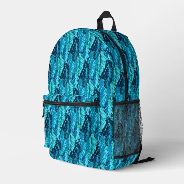 Tropische Vögel Bedruckter Rucksack (Rückseitige Ecke Rechts)