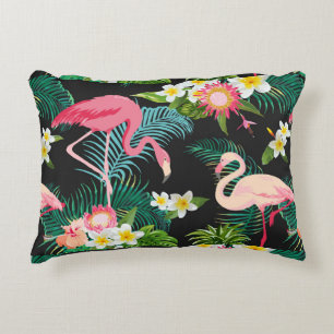 Tropische Vögel Blume Flamingo Wasserwelt Landscha Dekokissen