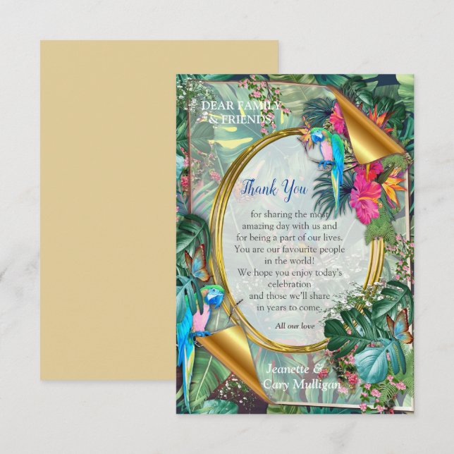 Tropische Vögel des Paradieses RSVP Karte (Vorne/Hinten)