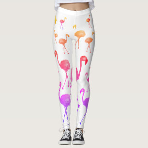 tropische Vögel, Flamingo-Leggings Leggings