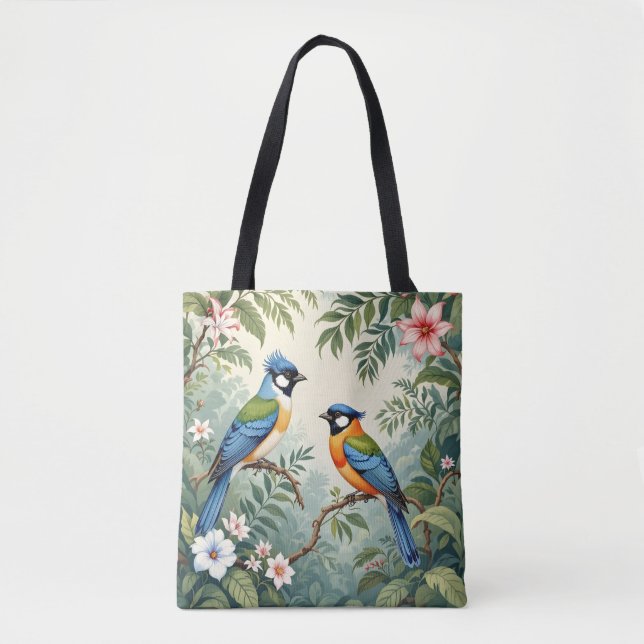 Tropische Vögel im Dschungel Tasche (Vorderseite)