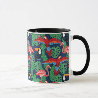 Tropische Vögel in den hellen Farben Tasse