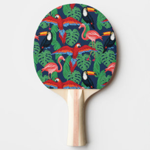 Tropische Vögel in den hellen Farben Tischtennis Schläger