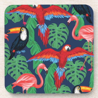 Tropische Vögel in hellen Farben Untersetzer