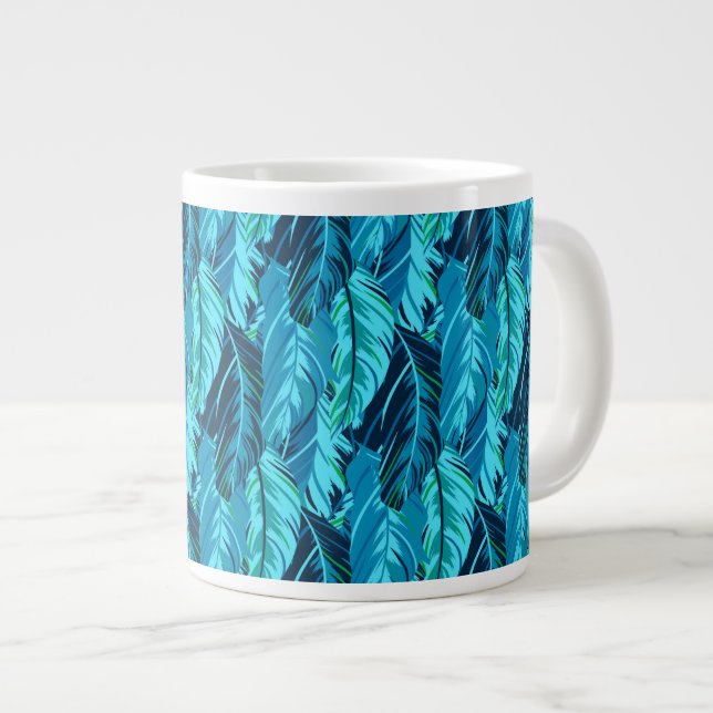 Tropische Vögel Jumbo-Tasse (Vorderseite Rechts)