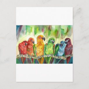 Tropische Vögel Postkarte