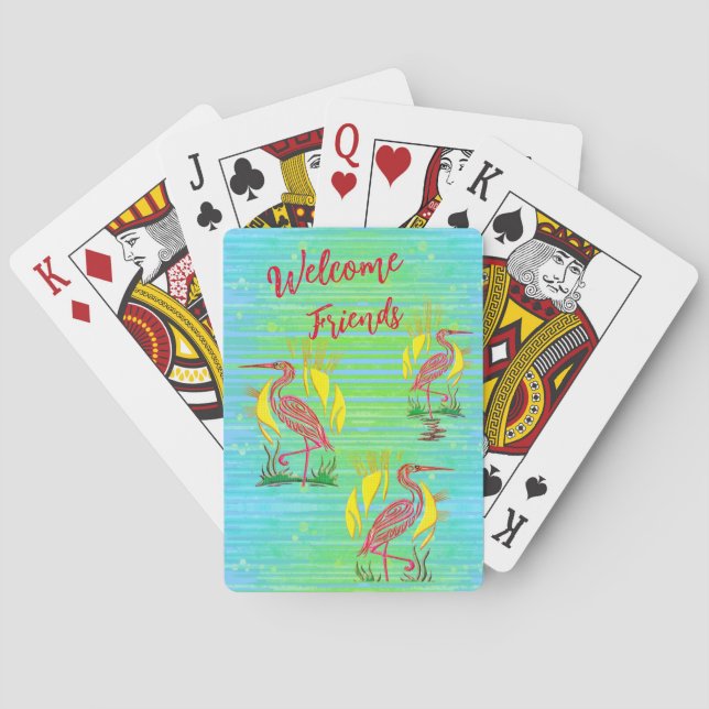 Tropische Vögel Spielkarten (Rückseite)