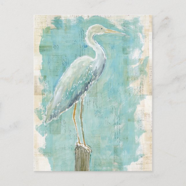 Tropische Vögel | Still Egret Postkarte (Vorderseite)