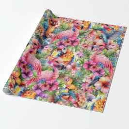 Tropische Vögel und Blume Geschenkpapier