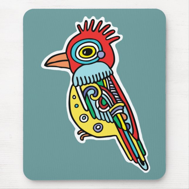 Tropische Vogelmousepad Mousepad (Vorne)