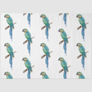 Tropische Vogelserie: Blue Macaw Design 2 Seidenpapier