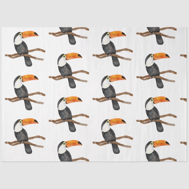 Tropische Vogelserie: Toucan Design 2 Seidenpapier (Vorderseite)