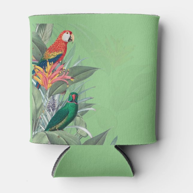 Tropische Vogelsittiche All-over-Print-Papeln könn Dosenkühler (Vorderseite)