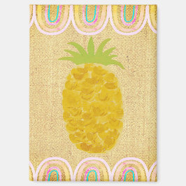 Tropische Volkskunst Ananas Magnet
