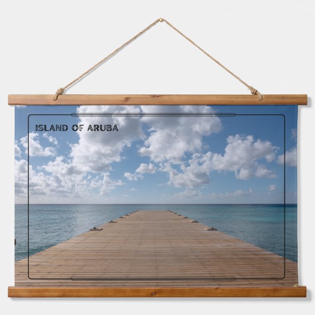 Tropische Wall Art Wandteppich Mit Holzrahmen (Vorne)