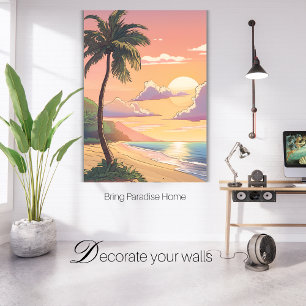 Tropische Wall Kunst - Paradies Zuhause bringen Leinwanddruck