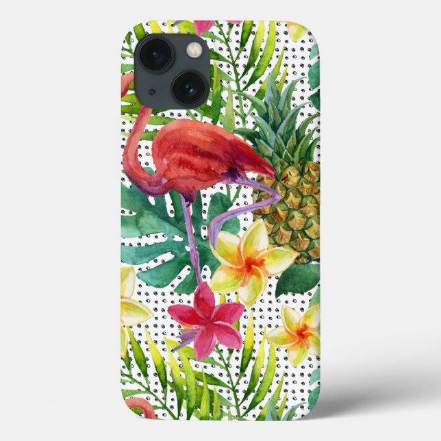 Tropische Wasserfarbe Case-Mate iPhone Hülle (Rückseite)