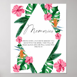 Tropische Wasserfarbe - Erinnerungen mit der Braut Poster