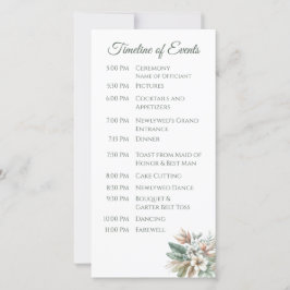 Tropische Wasserfarbe - Hochzeitsprogramm -