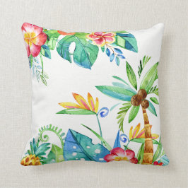 tropische Wasserfarbe Kissen