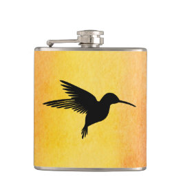Tropische Wasserfarbe-Kolibri Colibri Flasche Flachmann