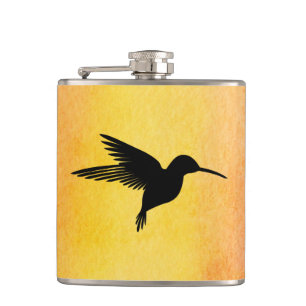 Tropische Wasserfarbe-Kolibri Colibri Flasche Flachmann