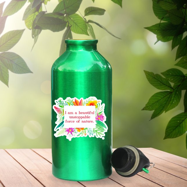 Tropische Wasserfarbe unaufhaltsame Kraft der Natu Aufkleber (Von Creator hochgeladen)