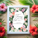 Tropische Wasserfarbenfavoriten Bitte nehmen Sie e Poster<br><div class="desc">Tropische Wasserfarbenfavoriten Bitte nehmen Sie ein Poster. Matching-Elemente verfügbar. Vollständige Sammlung: https://www.zazzle.com/collections/watercolor_tropical_flowers_and_leaves-119671500108864210</div>