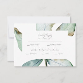 Tropische Wasserfarbenfolien-Hochzeitskarte RSVP Karte