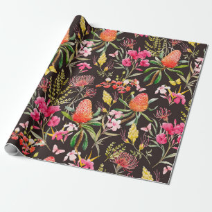 tropische Wasserfarbenmuster , Blume, Banken Geschenkpapier