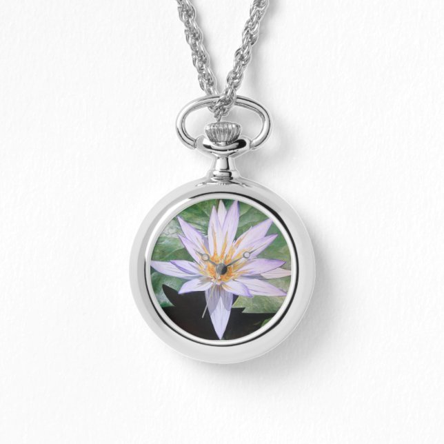 Tropische Wasserlilie Armbanduhr (Vorderseite)