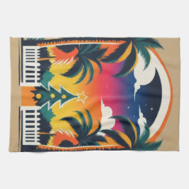 Tropische Weihnachten Geschirrtuch