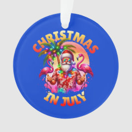Tropische Weihnachten im Juli Palmen Bäume & Flami Ornament