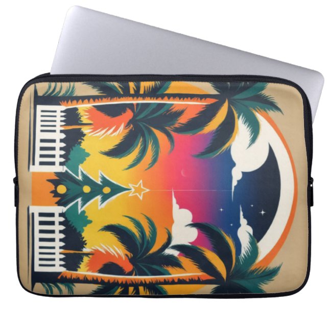 Tropische Weihnachten Laptopschutzhülle (Vorderseite)
