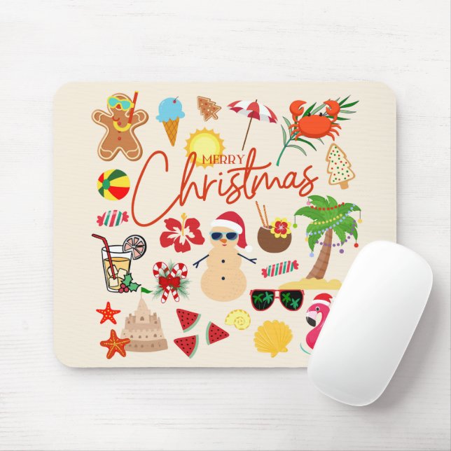 Tropische Weihnachten Mousepad (Mit Mouse)