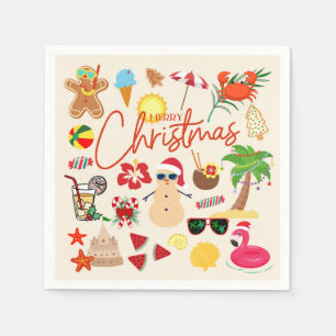 Tropische Weihnachten Serviette